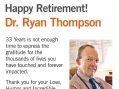 Happy Retirement! Dr. Ryan Thompson!