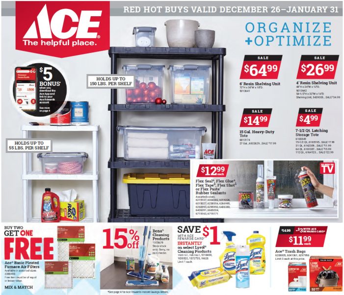 Senders Market Ace Hardware January Red Hot Buys! Shop Local & Save!