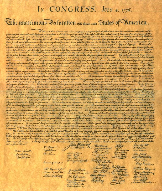 The Declaration of Independence: July 4th 1776