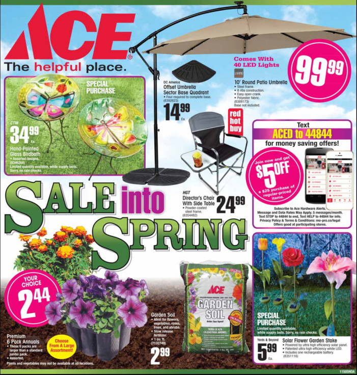 Massive Spring Savings At Arnold Ace Home Center