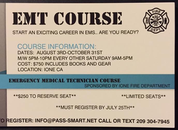 EMT Course Ione California