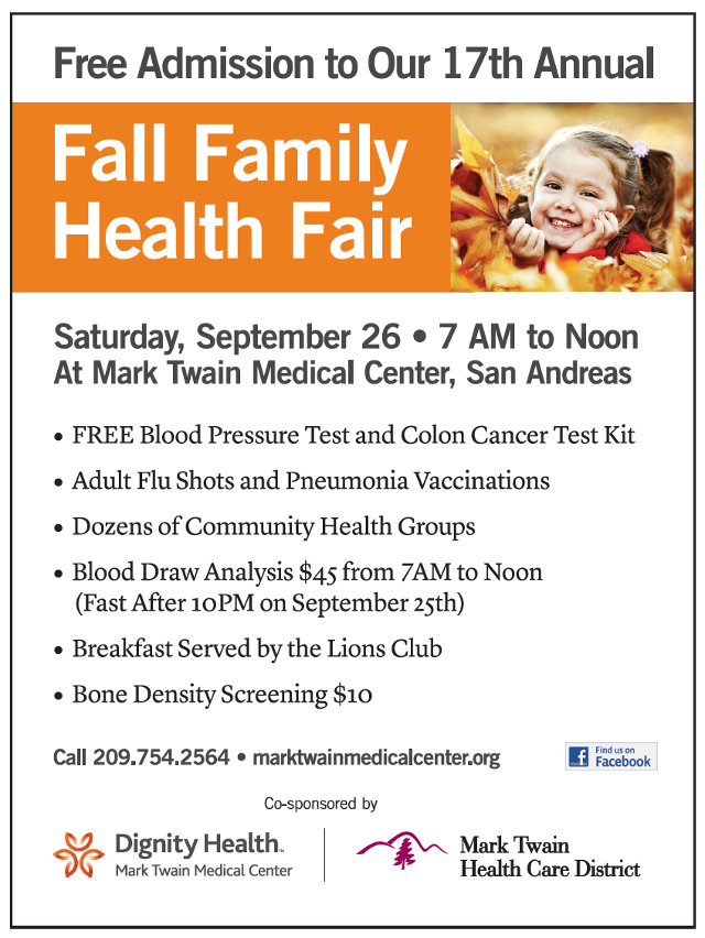 Mark Twain Medical Center’s Fall Health Fair Is September 26th