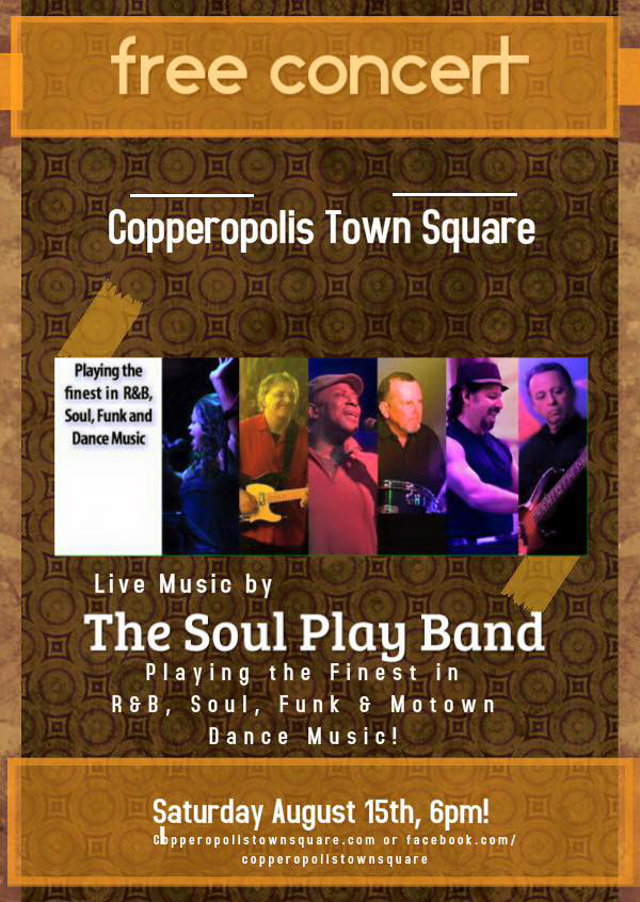 The Sounds Of Summer Concert Series At Copperopolis Town Square Will Feature Soul Play