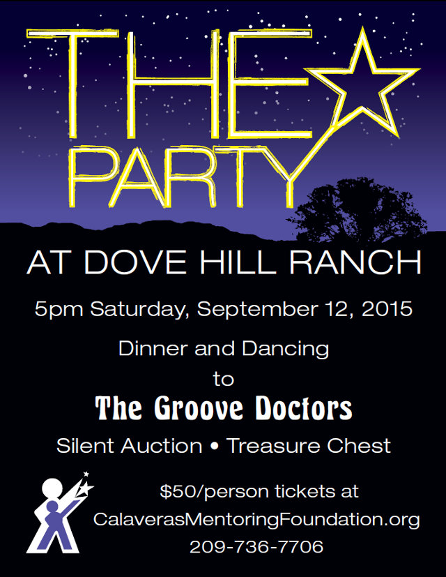 DON’T MISS “THE PARTY”  Saturday, September 12, 2015 at Dove Hill Ranch
