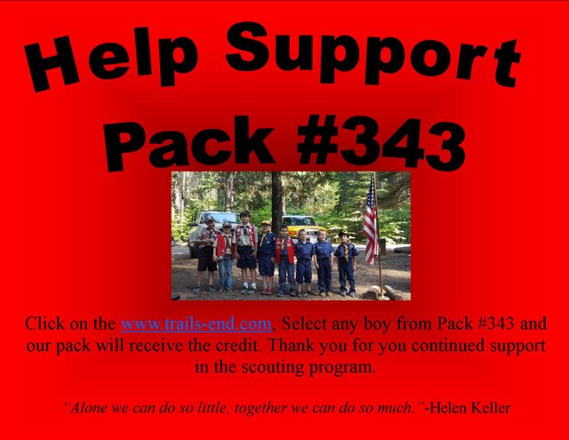 Help Support Cub Scout Pack #343