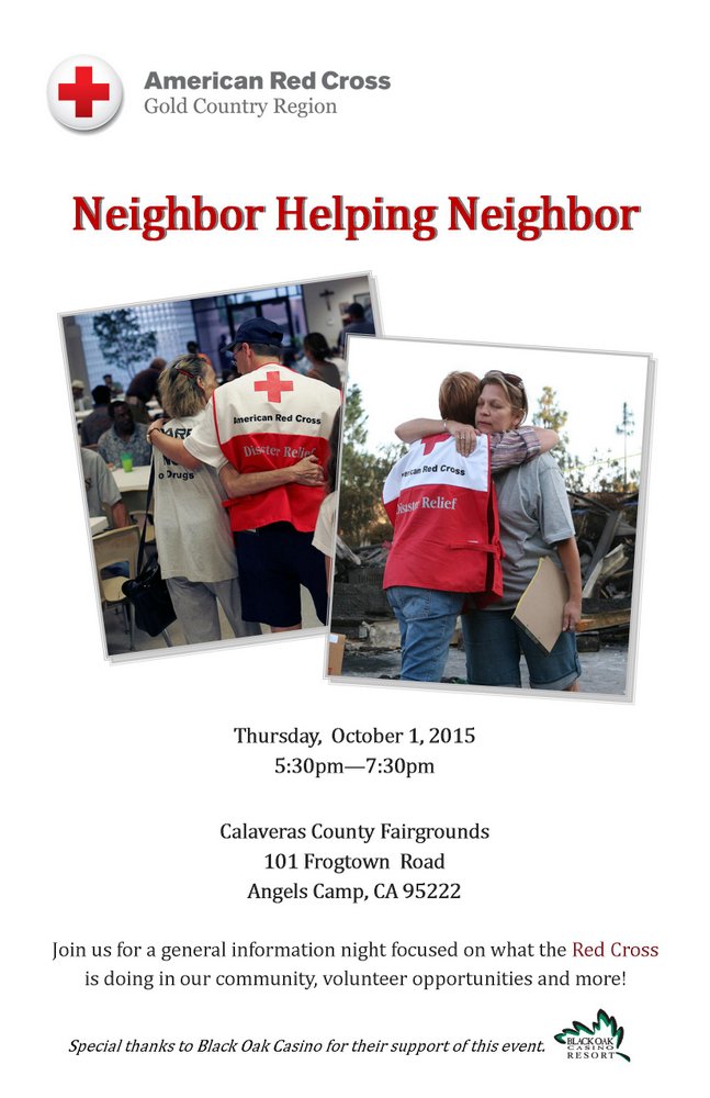 Neighbor Helping Neighbor Red Cross Event