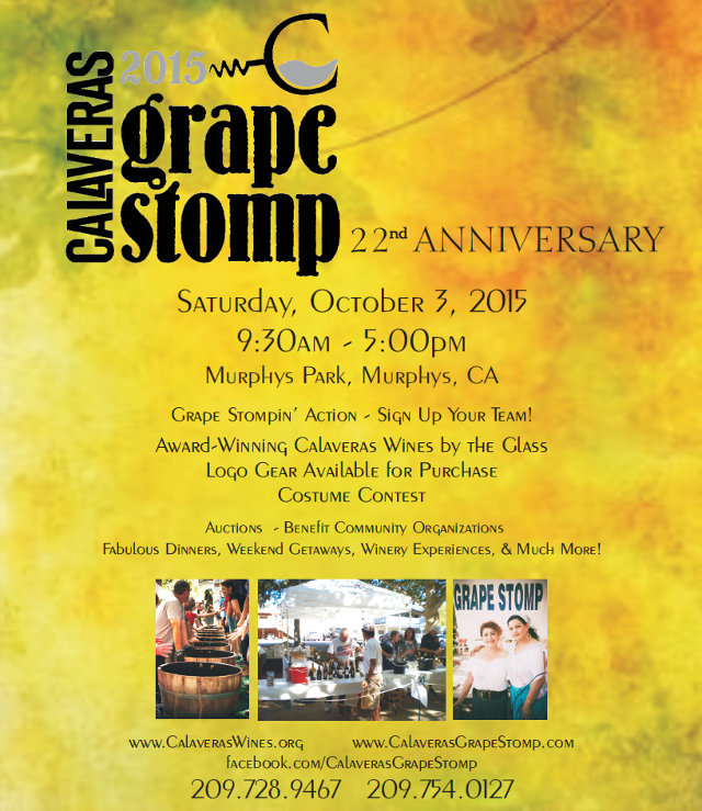 Calaveras Grape Stomp Celebrates 22nd Anniversary October 3rd