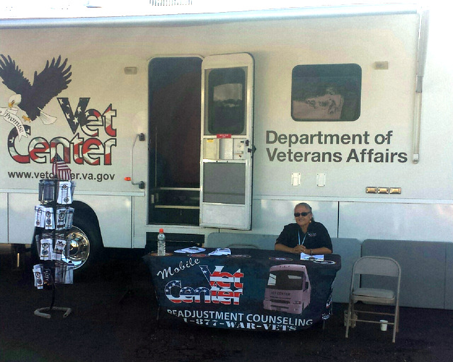 Veterans Service Outreach Van At MTMC Parking Lot Today