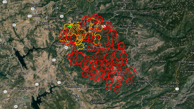 Butte Fire Mandatory Evacuations and Road Closures