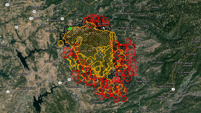 The Butte Fire Morning Update!  64,728 acres with 10% Containment, 6,400 Structures Threatened:, 15 Structures Lost, 3,299 Personnel, 383 Engines, 67 Crews, 8 Airtankers, 17 Helicopters, 62 Dozers, 46 Water Tenders