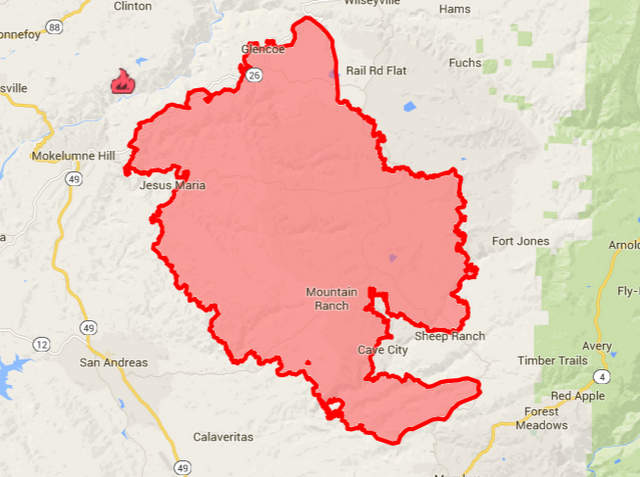 Butte Fire Evening Update…65,300 Acres, 25% Contained, 135 Homes Destroyed, 79 Outbuildings,