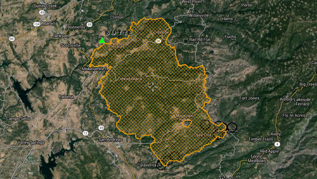 Butte Fire Evening Update…71,780 Acres, 40% Contained, 233 Homes & 175 Outbuildings Destroyed, 4,961 Personnel