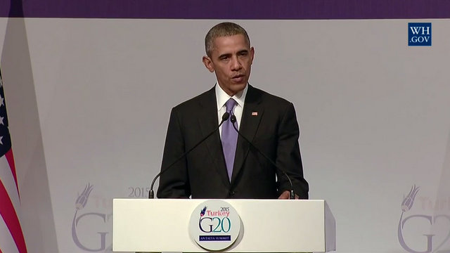 President Obama at the G-20 Summit: “We Are United Against This Threat”