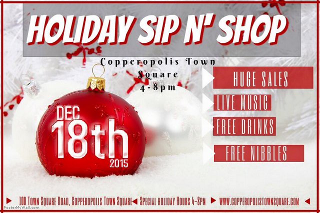 Make Plans To Attend Christmas Sip, Nibble N’ Shop At The Square