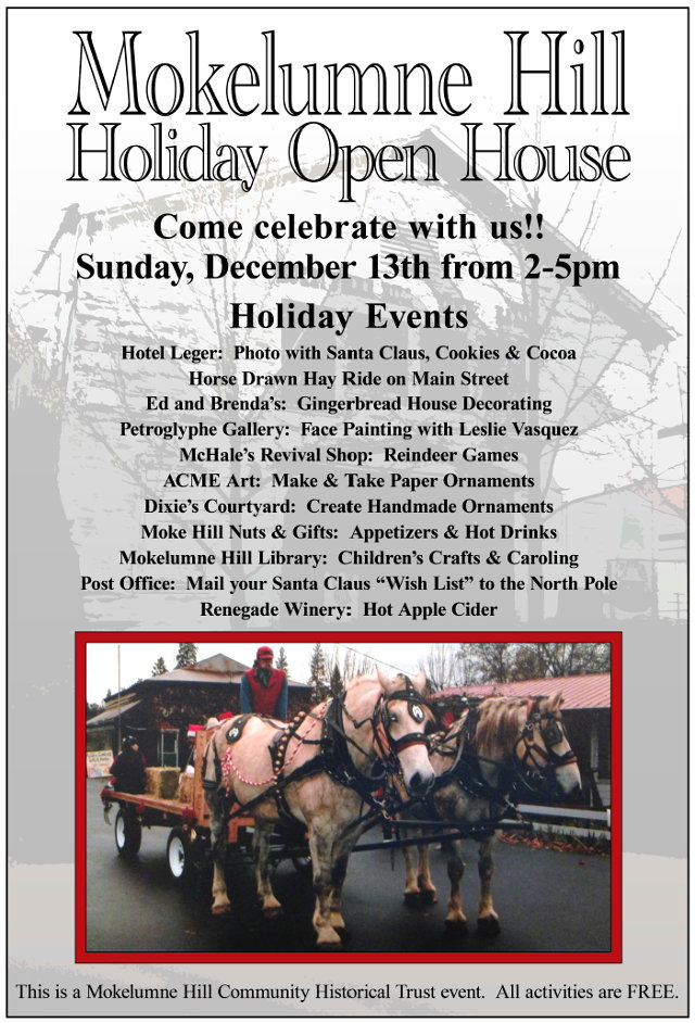 Make Plans To Attend Mokelumne Hill’s Holiday Open House