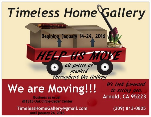Moving Sale Going On Now At Timeless Home Gallery