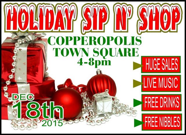 Don’t Miss Sip, Nibble N’ Shop At Copperopolis Town Square