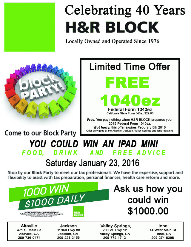 You Are Invited To H&R Block Party