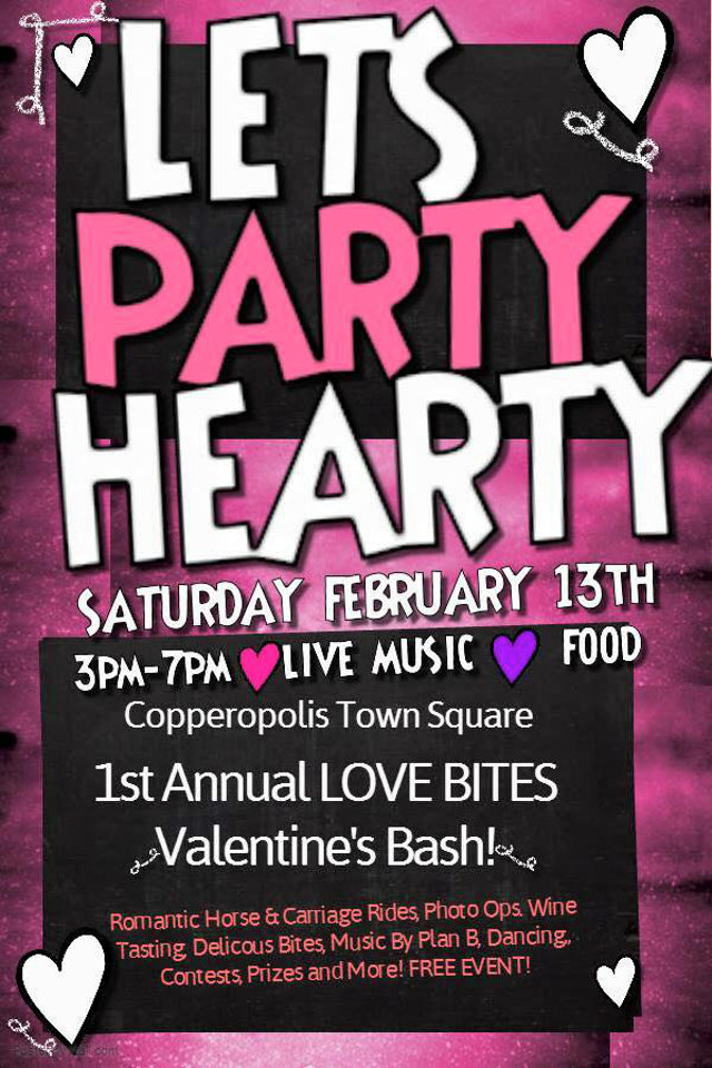 First-Annual ‘Love Bites’ Valentine’s Day Bash Coming to Copperopolis Town Square