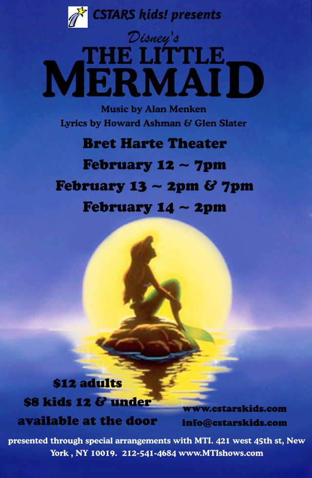 “The Little Mermaid” Swims Into The Bret Harte Theatre Feb. 12-14