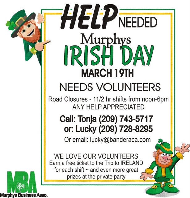 Fortune & Glory Are Yours If You Volunteer At Irish Day