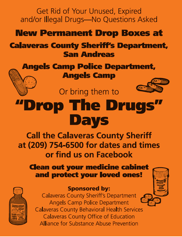 “DROP THE DRUGS” Day Saturday, April 30th At Two Locations