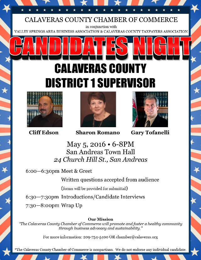 Supervisor Candidates Nights On May 5th & May 11th