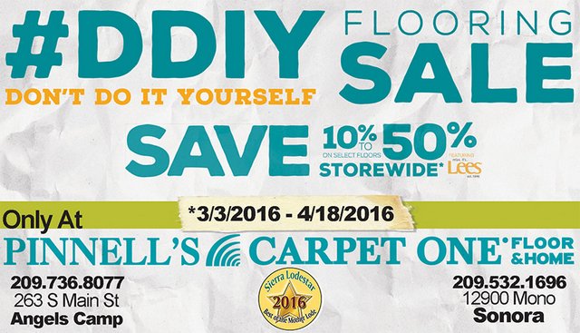 The Big Don’t Do It Yourself Flooring Sale Going On Now At Pinnell’s Carpet One