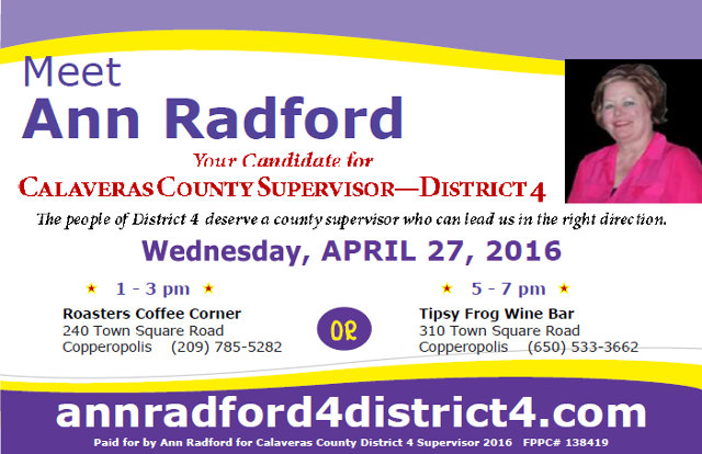 Meet Ann Radford Your Candidate For Calaveras County Supervisor District 4