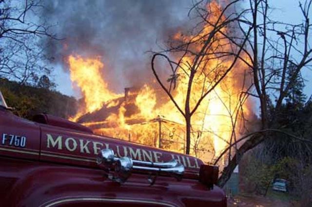 Motherlode Interagency Training Structure Fire In Mokelumne Hill April 23rd.