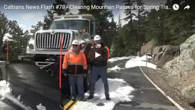 Caltrans Clears Mountain Passes Each Spring to Open High-Altitude State Highways for Spring and Summer Travel