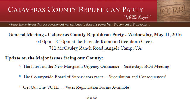 Calaveras County Republican Party Meeting