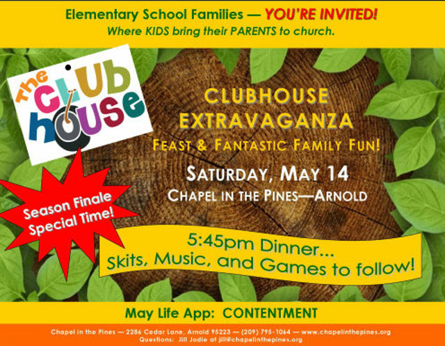 Clubhouse Extravaganza Family Fun Night At Chapel In The Pines
