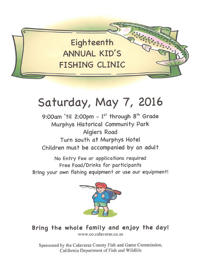 Eighteenth Annual Kid’s Fishing Day Is May, 7th, 2016