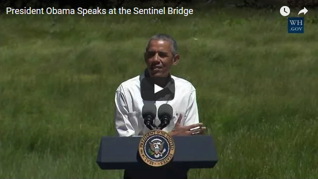 The President At Sentinel Bridge In Yosemite National Park