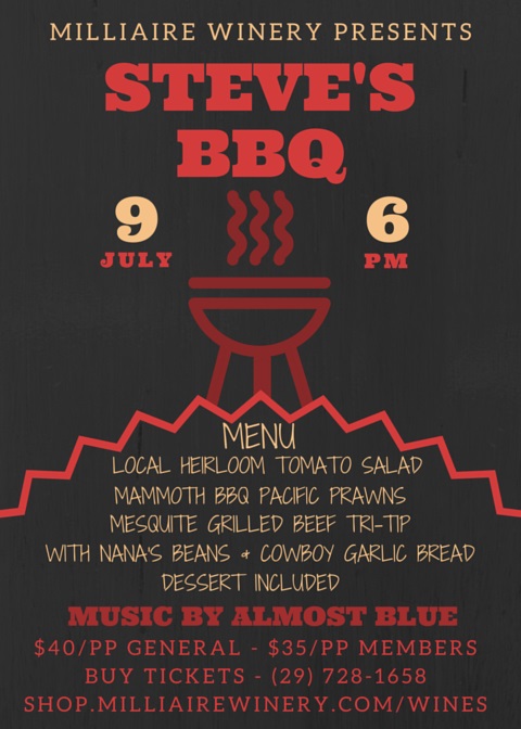 Only At Few Tickets Left For Steve’s BBQ At Millier