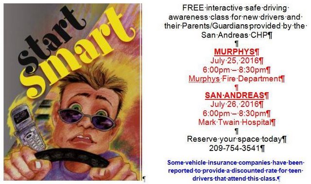 CHP San Andreas Hosts Teen Driving Classes July 25th & 26th