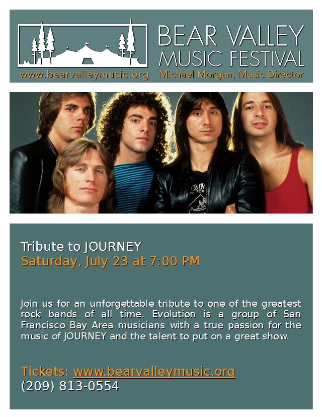 Tribute To Journey Tonight At The Bear Valley Music Festival