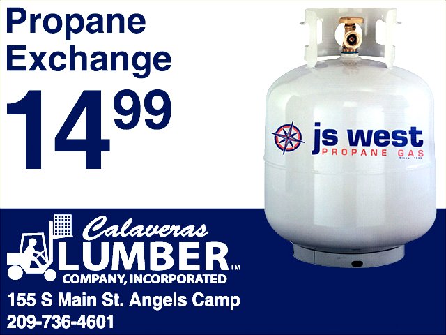 Fuel Your Summer Fun At Calaveras Lumber With $14.99 Propane Exchange Tanks