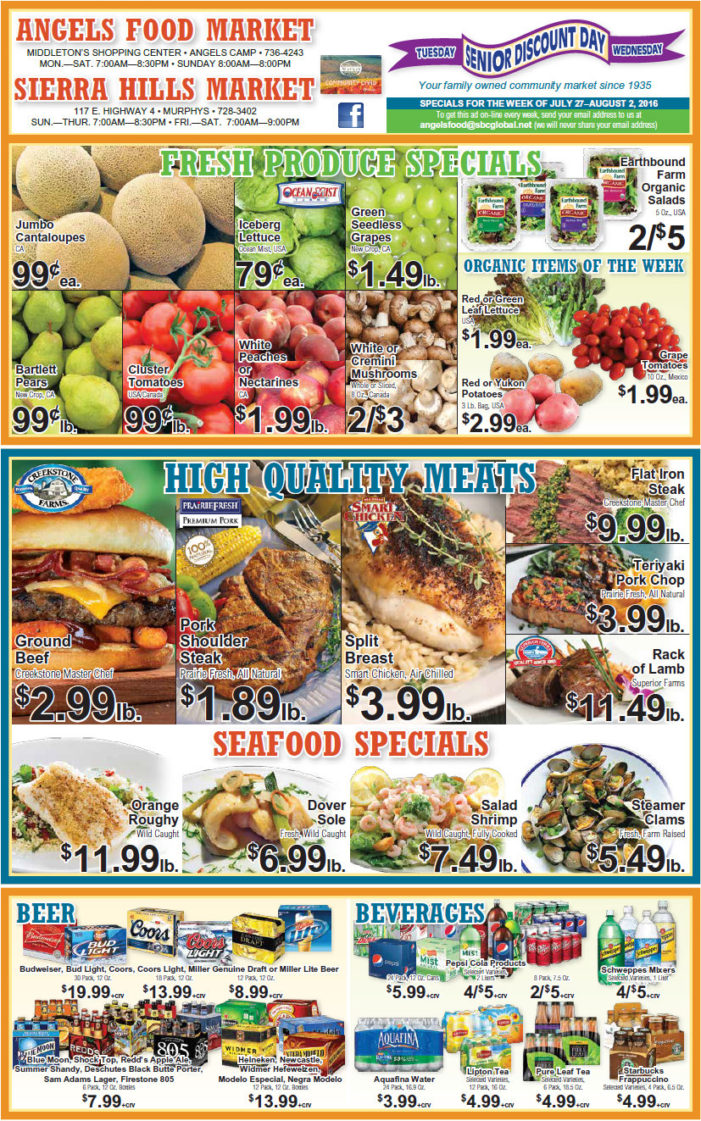 Angels Food & Sierra Hills Markets Weekly Ad Through August 2nd
