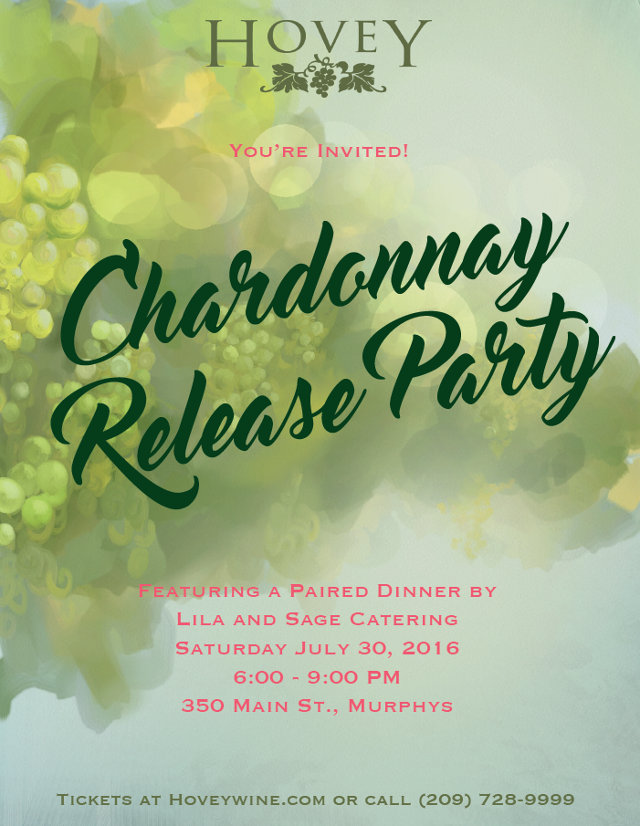 Hovey 2015 Chardonnay Release Party