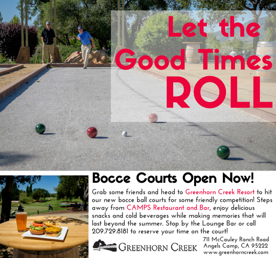 Let The Good Times Roll On Greenhorn Creek’s Bocce Courts
