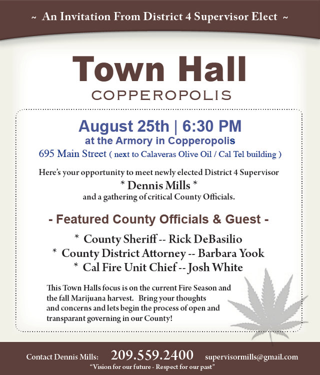 Town Hall Focusing On Current Fire Season & Fall Marijuana Harvest.