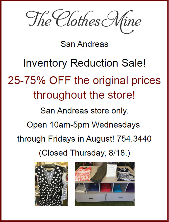 Inventory Reduction Sale Going On Now At San Andreas Clothes Mine Location