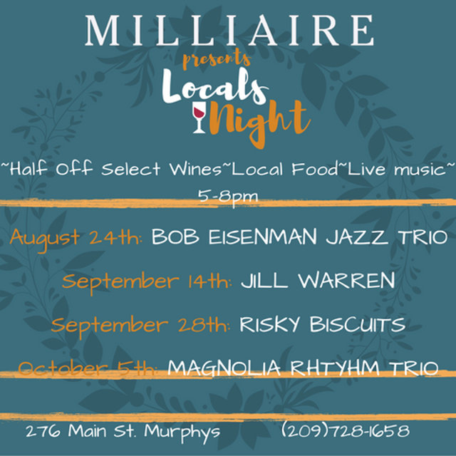 The Bob Eisenman Jazz Trio To Headline Milliaire Local’s Night Tonight!!
