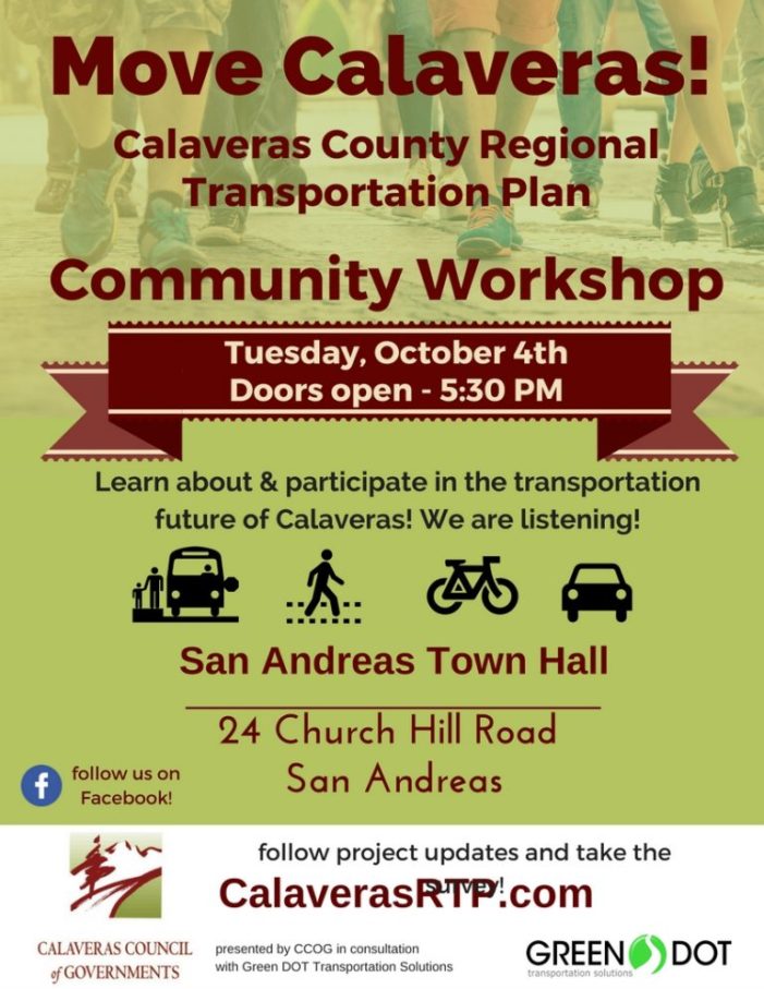 Calaveras Regional Transportation Plan Community Workshop