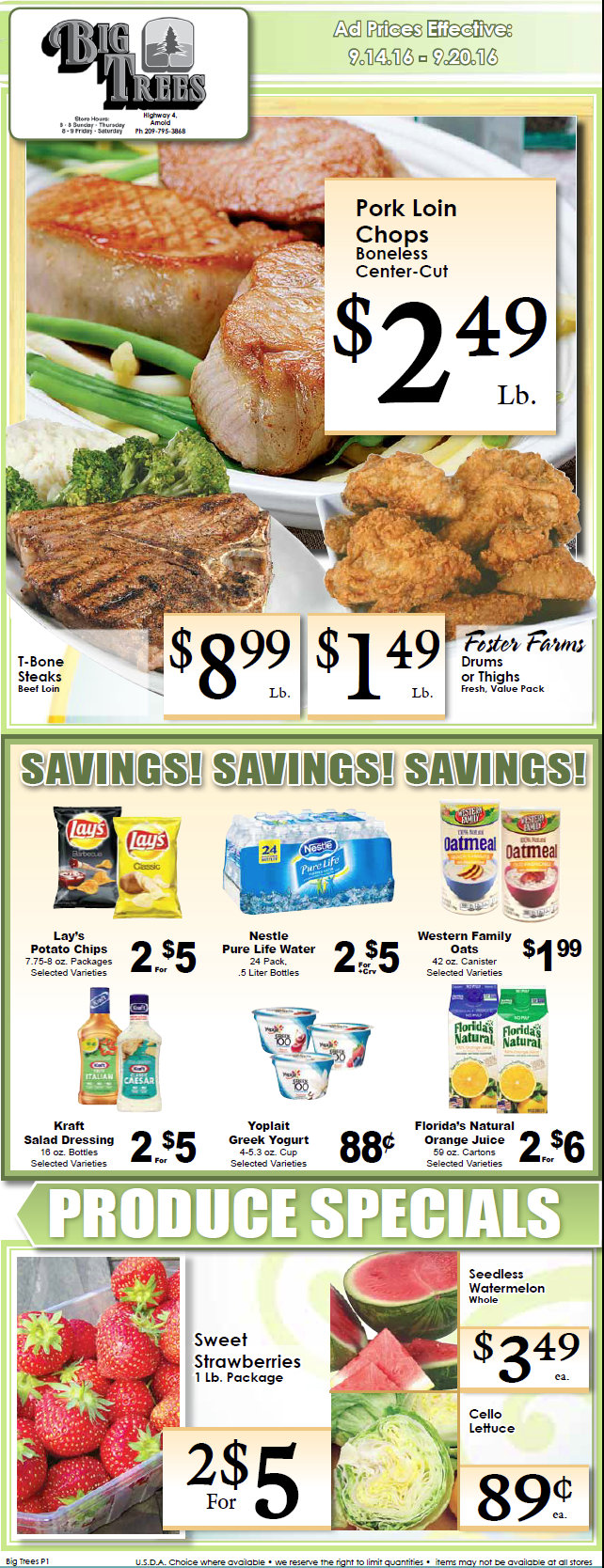 Big Trees Market Weekly Specials & Grocery Ads Through September 20th