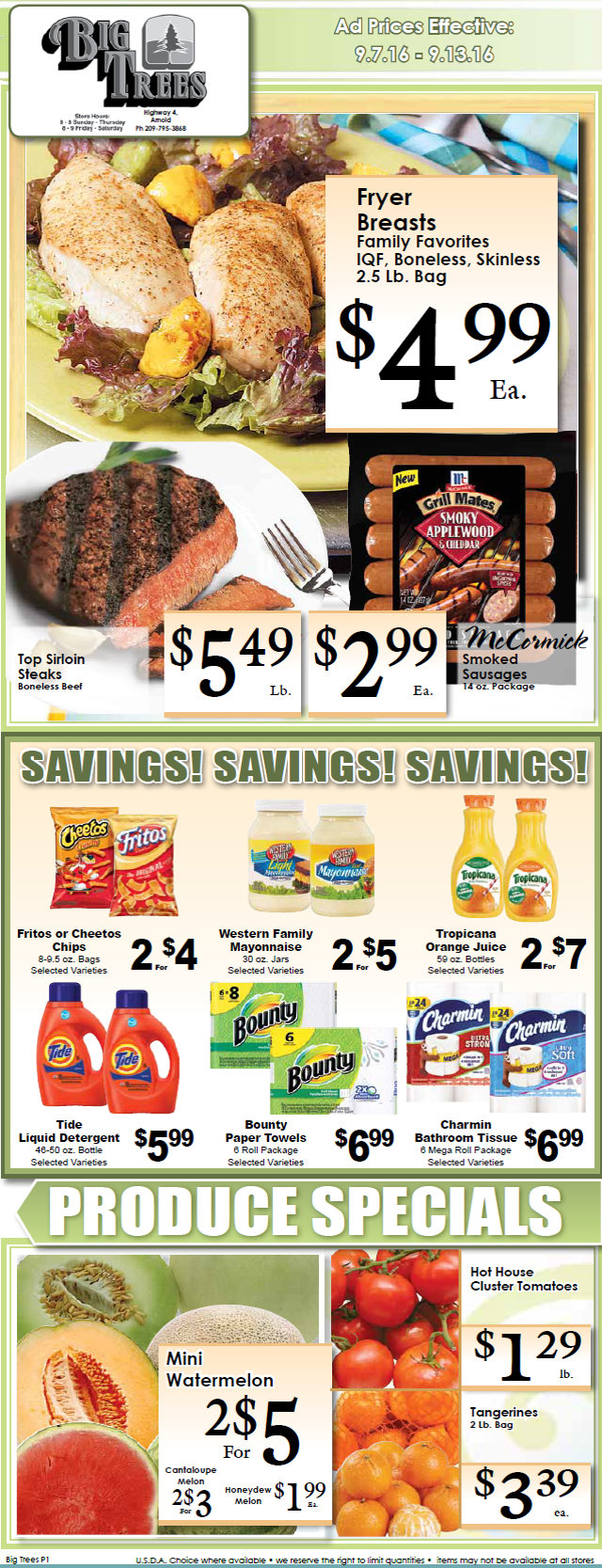 Big Trees Market Weekly Specials & Grocery Ads Through September 13th
