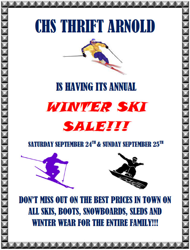 Big Ski Sale Next Week At CHS Thrift In Arnold
