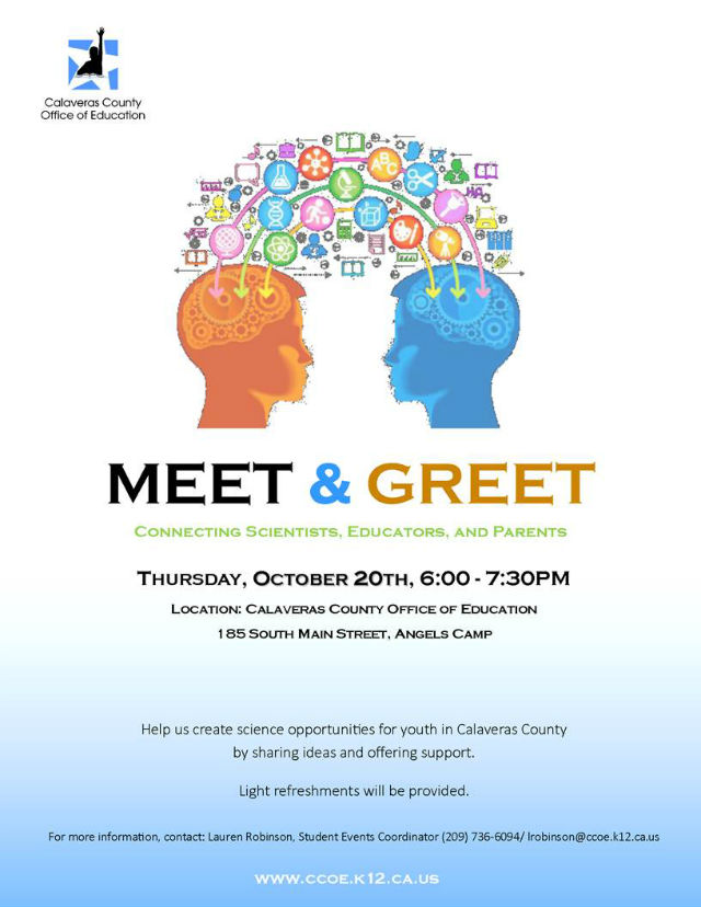 Calaveras County Office Of Education Encourages Science Opportunites At Meet & Greet